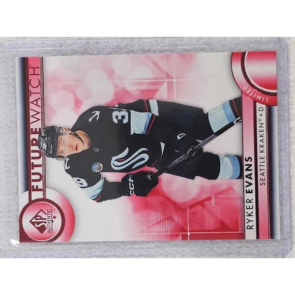 Ryker Evans 2023-24 SP Authentic Future Watch Hockey Card - Limited Edition - Picture 1 of 2
